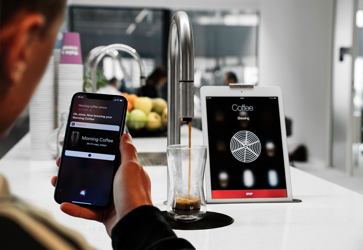 Voice control coffee machine